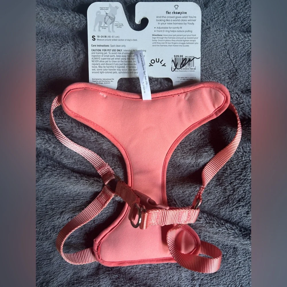 NWT YOULY padded dog harness S